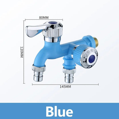 💞50K+ SOLD! Dual Outlet Washing Machine Plastic Faucet, 1 In 2 Out Water Plastic Tap