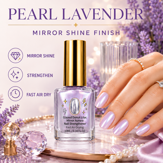 💞80K+ SOLD! ✨ Lilac Glossy Mirror Nail Strengthener