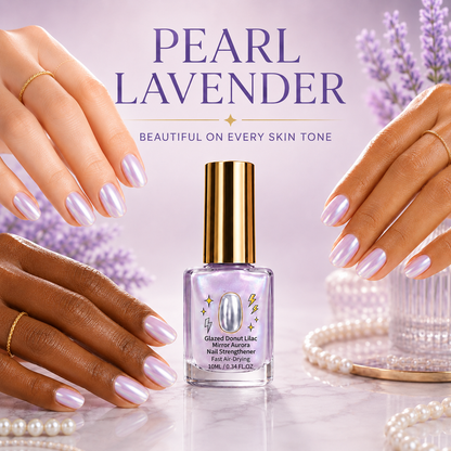 💞80K+ SOLD! ✨ Lilac Glossy Mirror Nail Strengthener