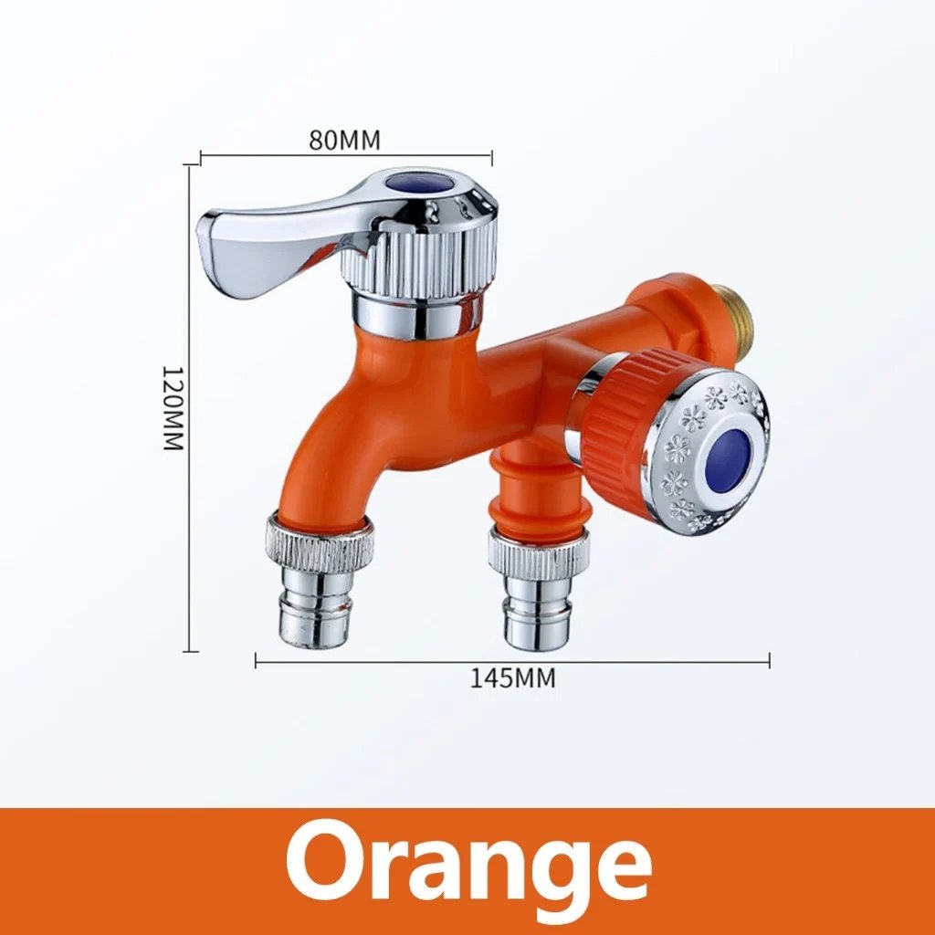 💞50K+ SOLD! Dual Outlet Washing Machine Plastic Faucet, 1 In 2 Out Water Plastic Tap