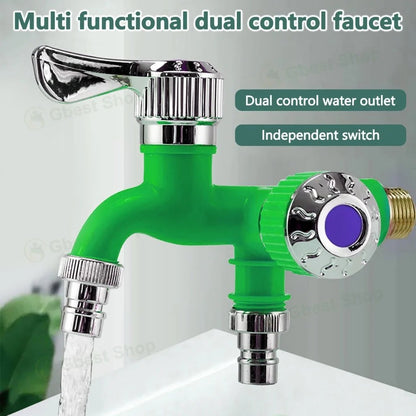 💞50K+ SOLD! Dual Outlet Washing Machine Plastic Faucet, 1 In 2 Out Water Plastic Tap