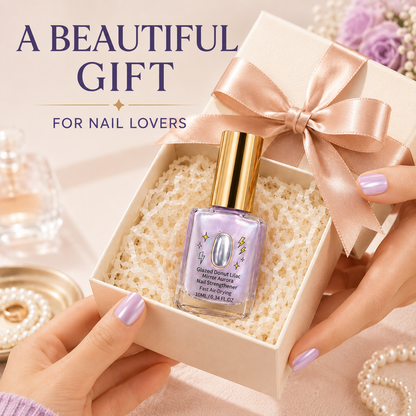 💞80K+ SOLD! ✨ Lilac Glossy Mirror Nail Strengthener