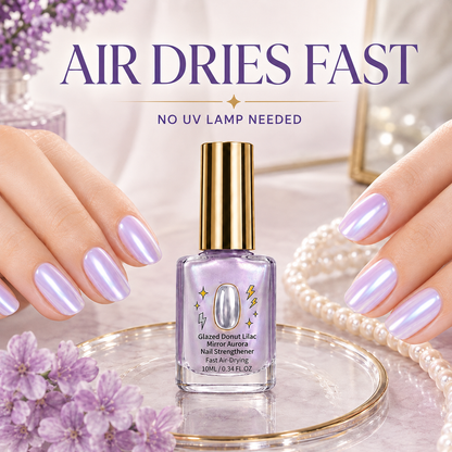 💞80K+ SOLD! ✨ Lilac Glossy Mirror Nail Strengthener