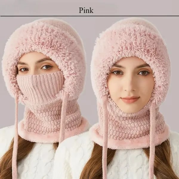 💞90K+ SOLD! ❄️Winter Women’s Plush Hat – 3-in-1 Warm and Cozy Design for Daily Wear