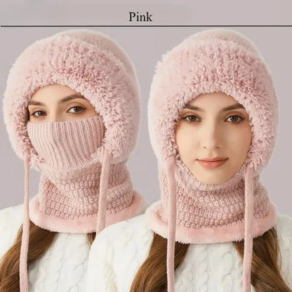 💞90K+ SOLD! ❄️Winter Women’s Plush Hat – 3-in-1 Warm and Cozy Design for Daily Wear