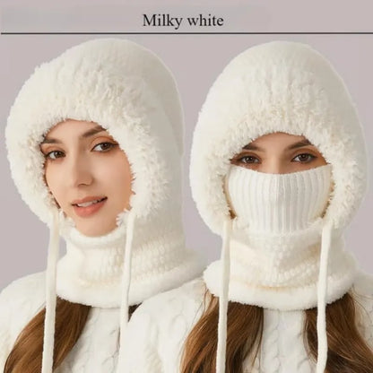 💞90K+ SOLD! ❄️Winter Women’s Plush Hat – 3-in-1 Warm and Cozy Design for Daily Wear