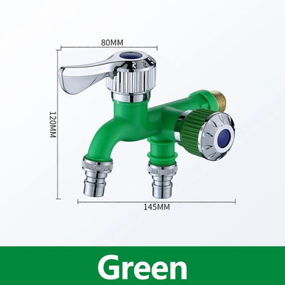 💞50K+ SOLD! Dual Outlet Washing Machine Plastic Faucet, 1 In 2 Out Water Plastic Tap
